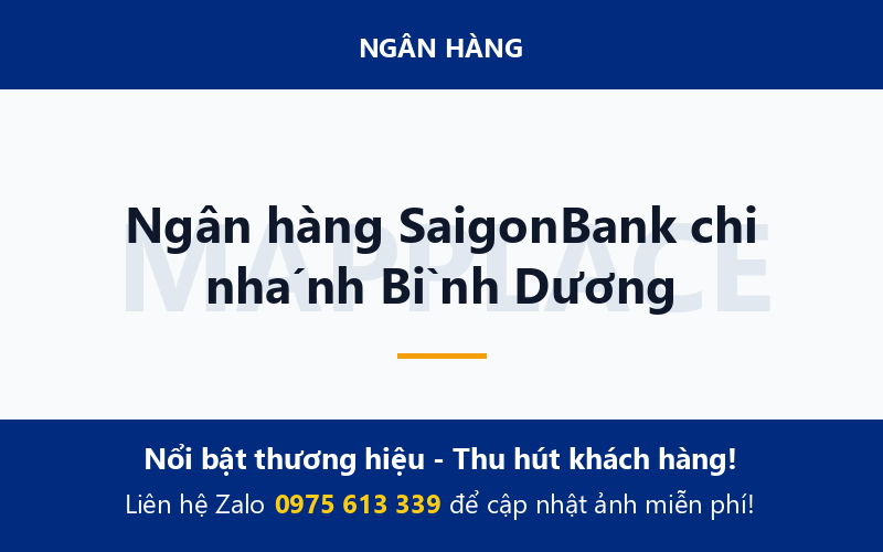 Ngân hàng SaigonBank chi nhánh Bình Dương