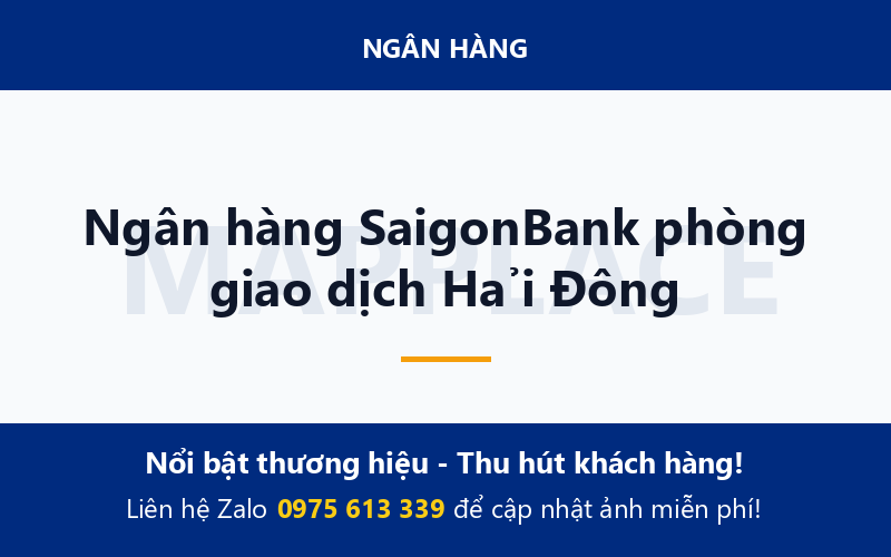 Ngân hàng SaigonBank phòng giao dịch Hải Đông