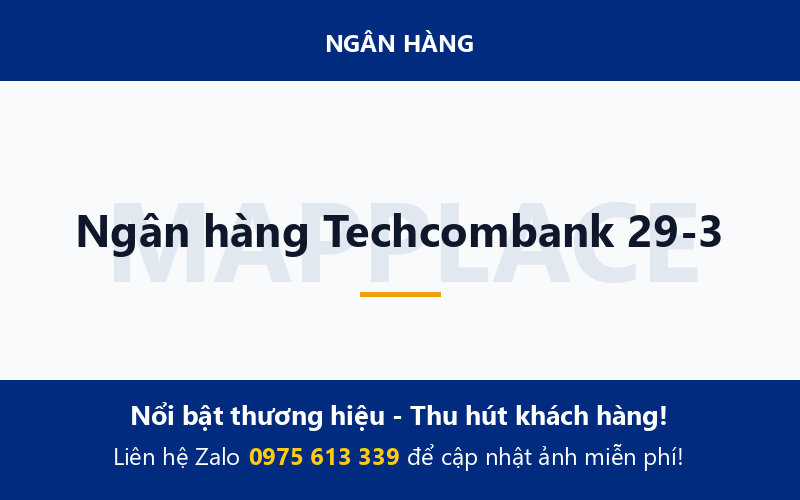 Ngân hàng Techcombank 29-3
