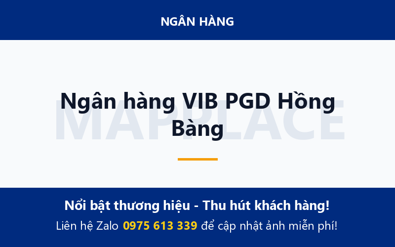 Ngân hàng VIB PGD Hồng Bàng