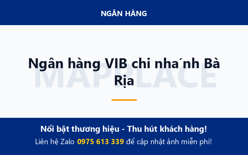 Ngân hàng VIB chi nhánh Bà Rịa