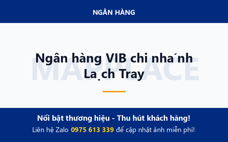 Ngân hàng VIB chi nhánh Lạch Tray