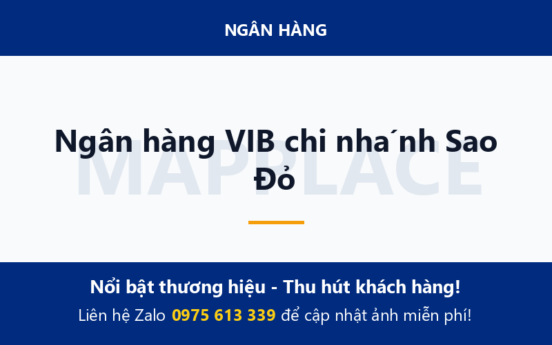 Ngân hàng VIB chi nhánh Sao Đỏ