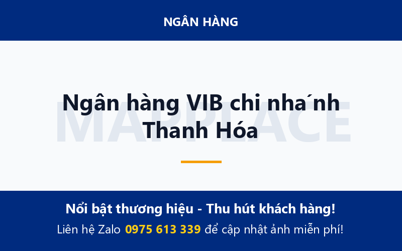 Ngân hàng VIB chi nhánh Thanh Hóa