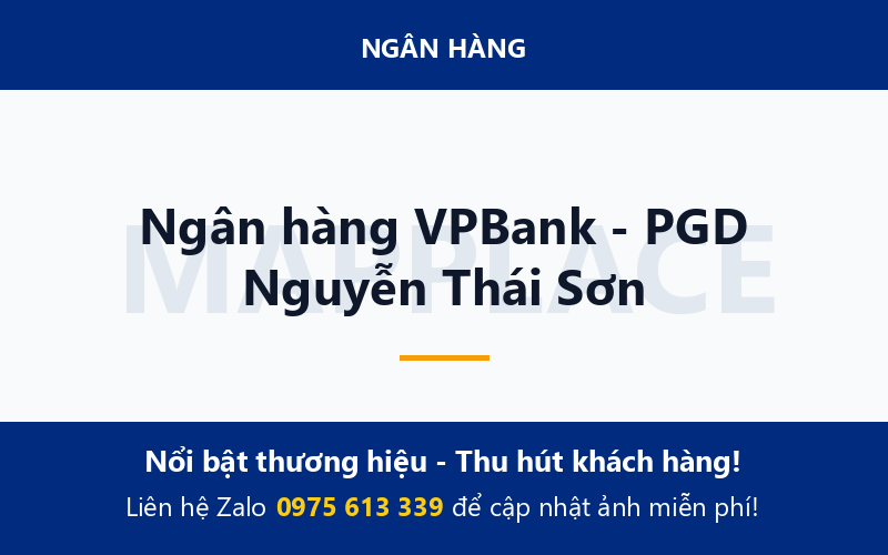 Ngân hàng VPBank - PGD Nguyễn Thái Sơn