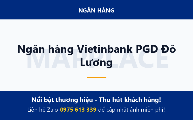 Ngân hàng Vietinbank PGD Đô Lương