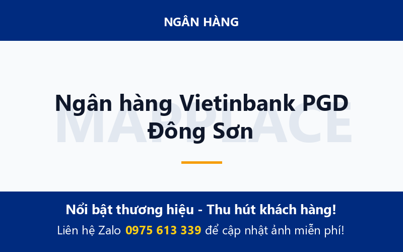 Ngân hàng Vietinbank PGD Đông Sơn