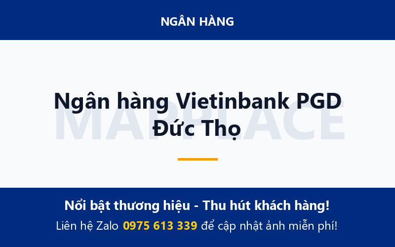Ngân hàng Vietinbank PGD Đức Thọ
