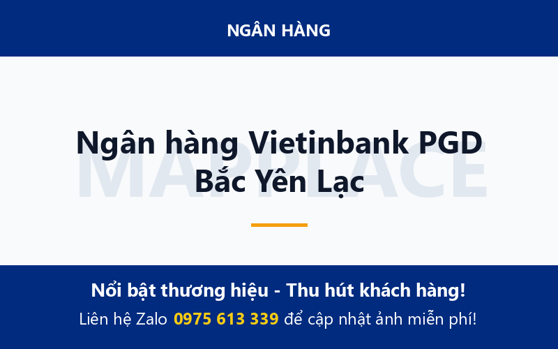 Ngân hàng Vietinbank PGD Bắc Yên Lạc