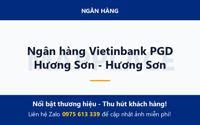 Ngân hàng Vietinbank PGD Hương Sơn - Hương Sơn