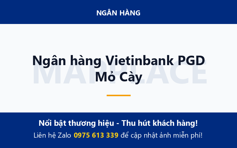 Ngân hàng Vietinbank PGD Mỏ Cày
