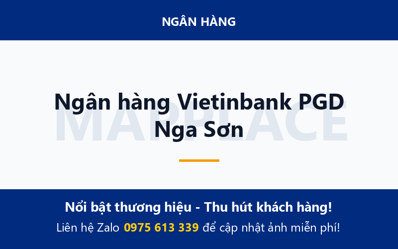 Ngân hàng Vietinbank PGD Nga Sơn