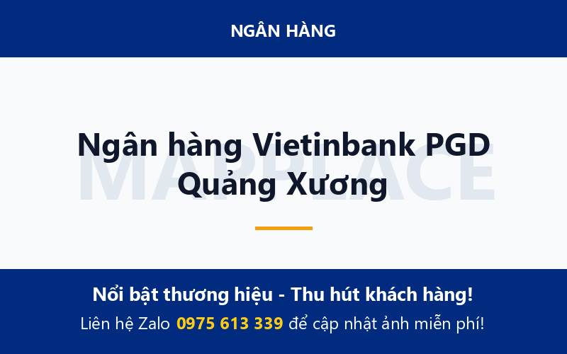 Ngân hàng Vietinbank PGD Quảng Xương