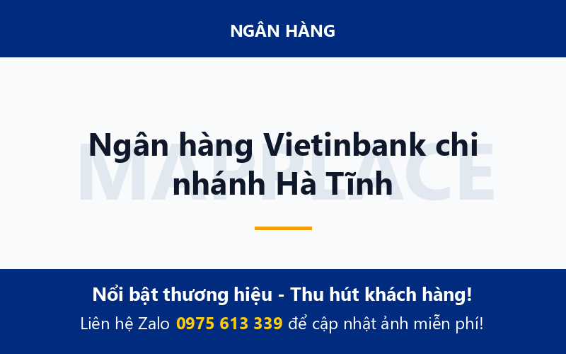 Ngân hàng Vietinbank chi nhánh Hà Tĩnh