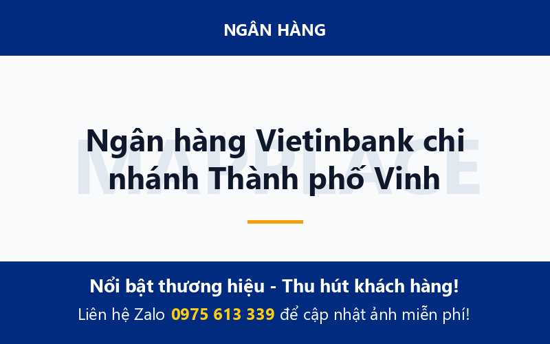 Ngân hàng Vietinbank chi nhánh Thành phố Vinh
