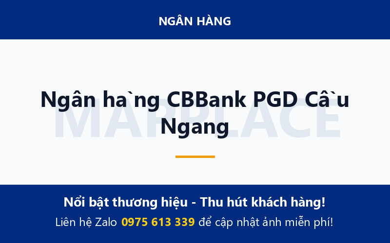 Ngân hàng CBBank PGD Cầu Ngang
