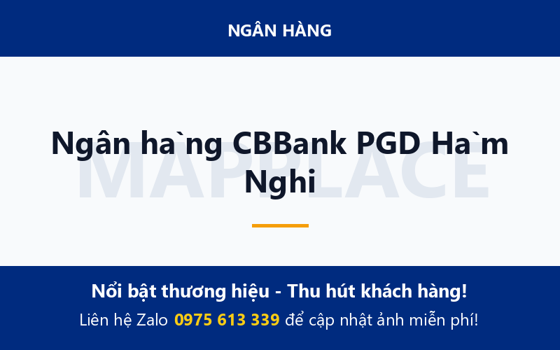 Ngân hàng CBBank PGD Hàm Nghi