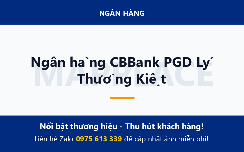 Ngân hàng CBBank PGD Lý Thường Kiệt