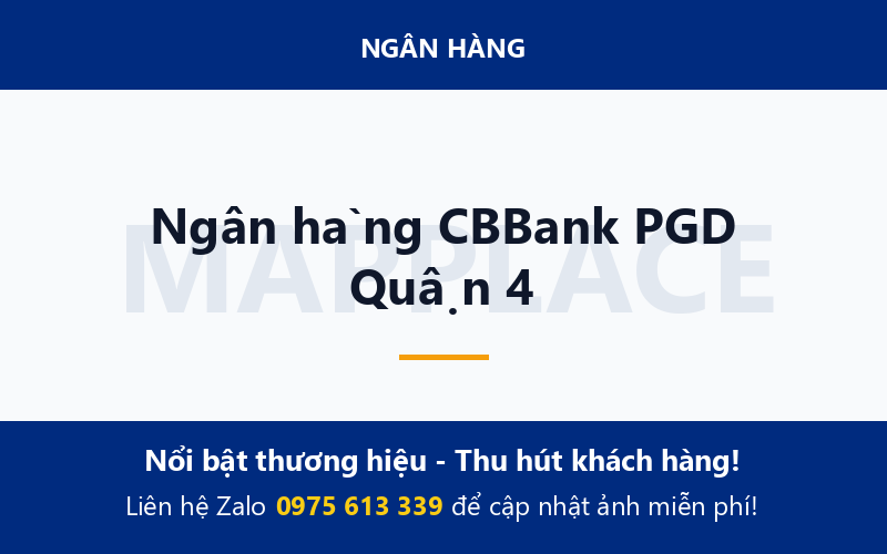 Ngân hàng CBBank PGD Quận 4