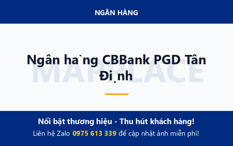 Ngân hàng CBBank PGD Tân Định