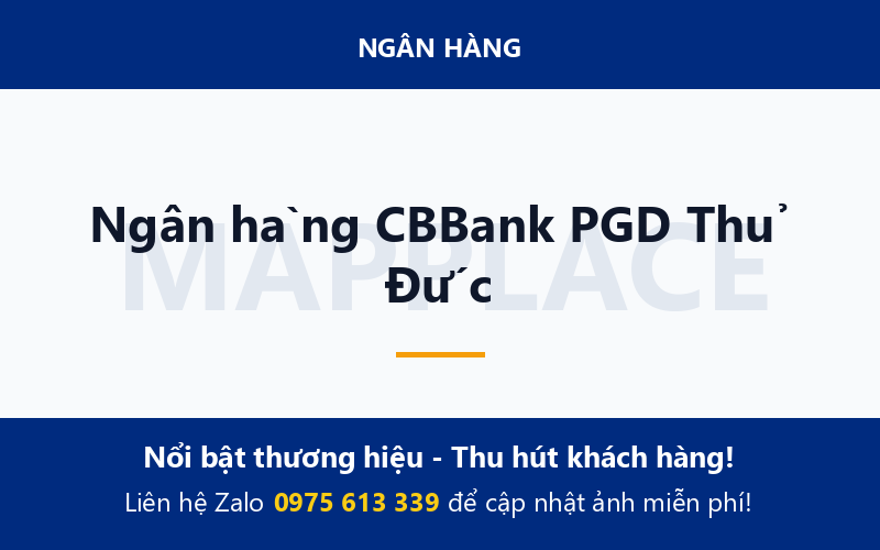 Ngân hàng CBBank PGD Thủ Đức