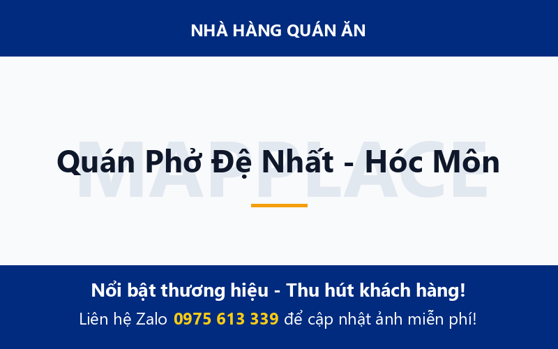 Quán Phở Đệ Nhất - Hóc Môn