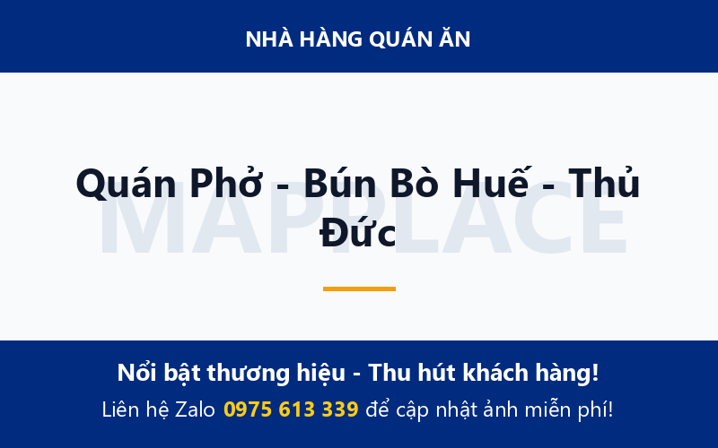 Quán Phở - Bún Bò Huế - Thủ Đức