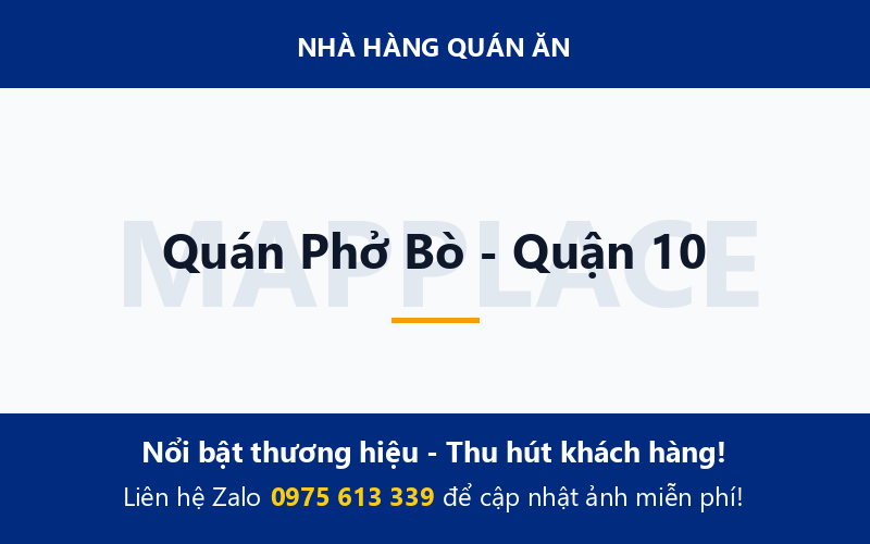 Quán Phở Bò - Quận 10