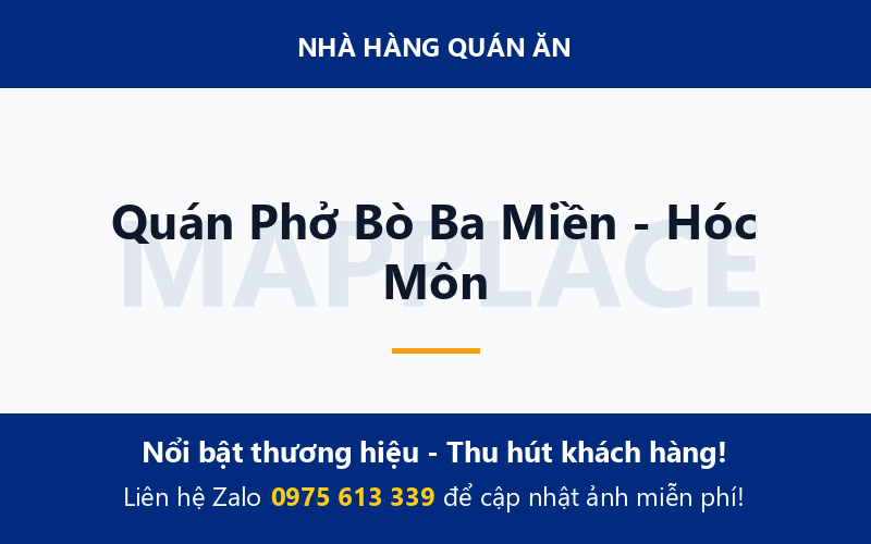 Quán Phở Bò Ba Miền - Hóc Môn