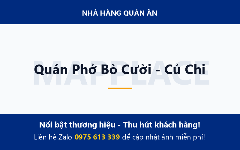 Quán Phở Bò Cười - Củ Chi