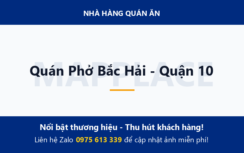 Quán Phở Bắc Hải - Quận 10