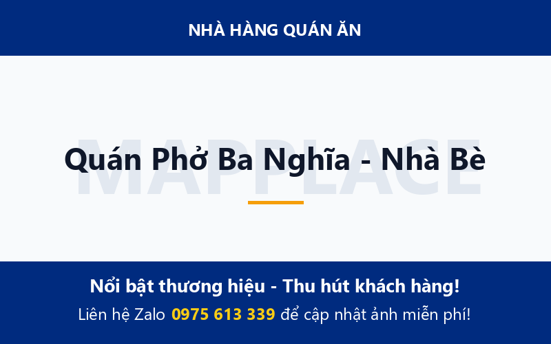 Quán Phở Ba Nghĩa - Nhà Bè