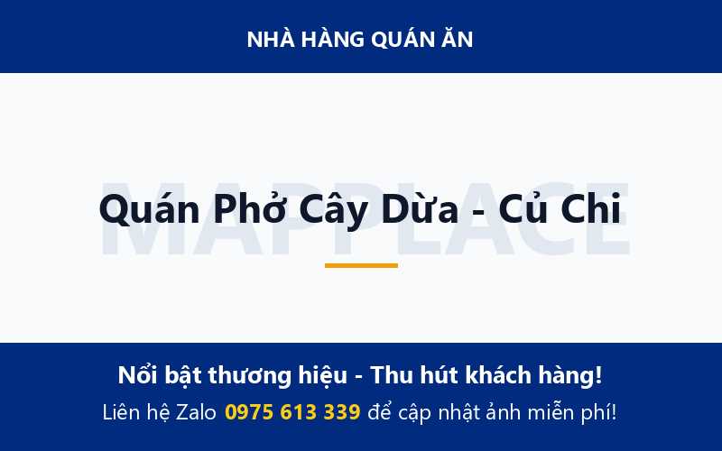 Quán Phở Cây Dừa - Củ Chi