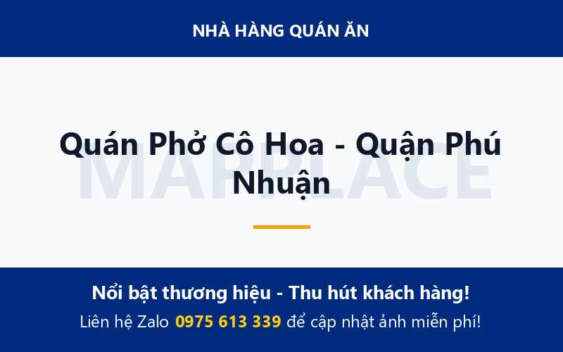 Quán Phở Cô Hoa - Quận Phú Nhuận