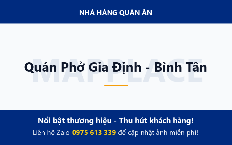 Quán Phở Gia Định - Bình Tân