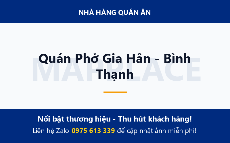 Quán Phở Gia Hân - Bình Thạnh