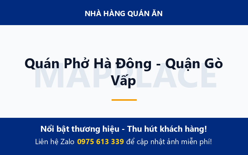 Quán Phở Hà Đông - Quận Gò Vấp