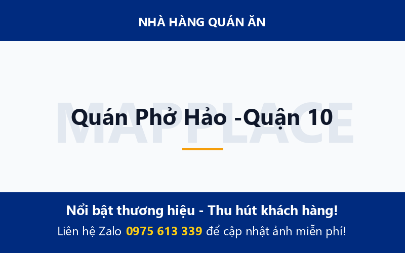 Quán Phở Hảo -Quận 10