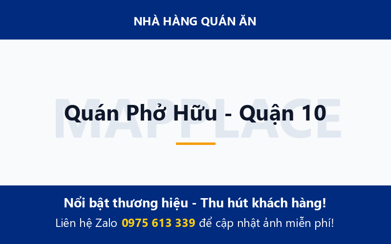 Quán Phở Hữu - Quận 10