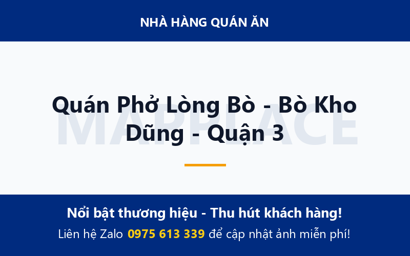 Quán Phở Lòng Bò - Bò Kho Dũng - Quận 3