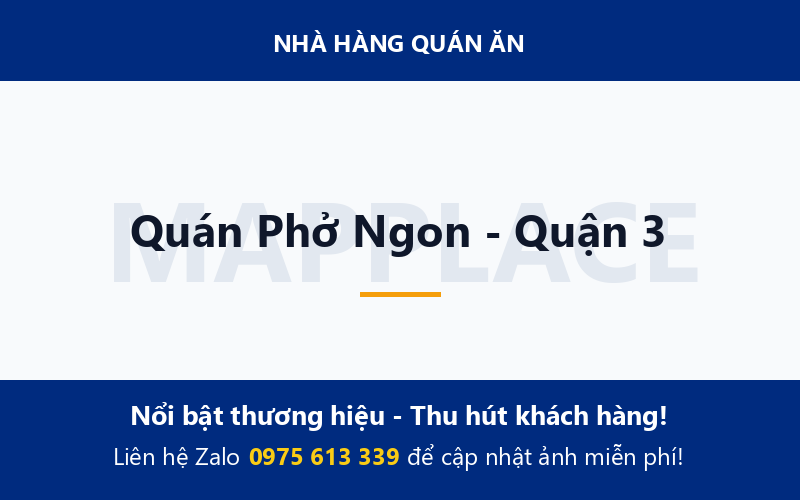 Quán Phở Ngon - Quận 3