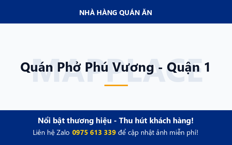 Quán Phở Phú Vương - Quận 1