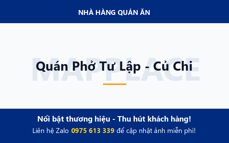 Quán Phở Tư Lập - Củ Chi