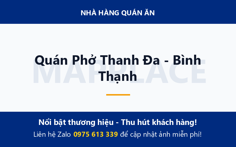 Quán Phở Thanh Đa - Bình Thạnh