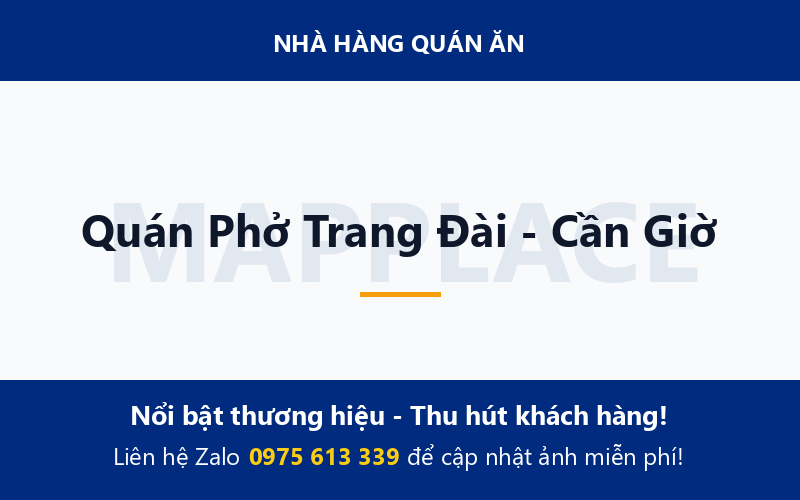 Quán Phở Trang Đài - Cần Giờ