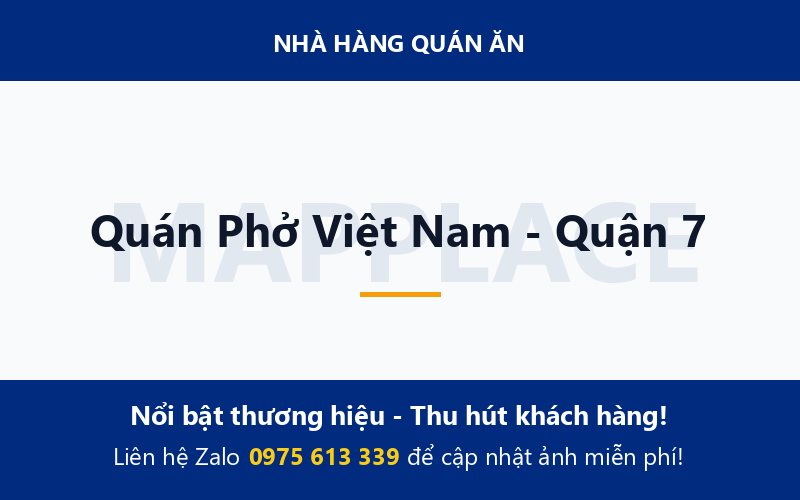 Quán Phở Việt Nam - Quận 7