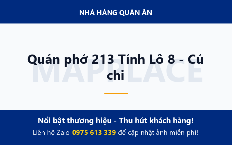 Quán phở 213 Tỉnh Lô 8 - Củ chi