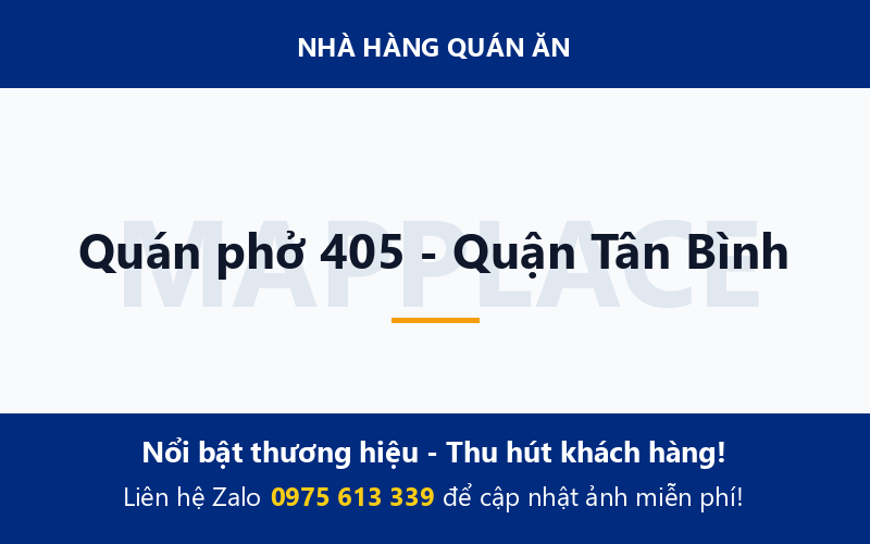 Quán phở 405 - Quận Tân Bình