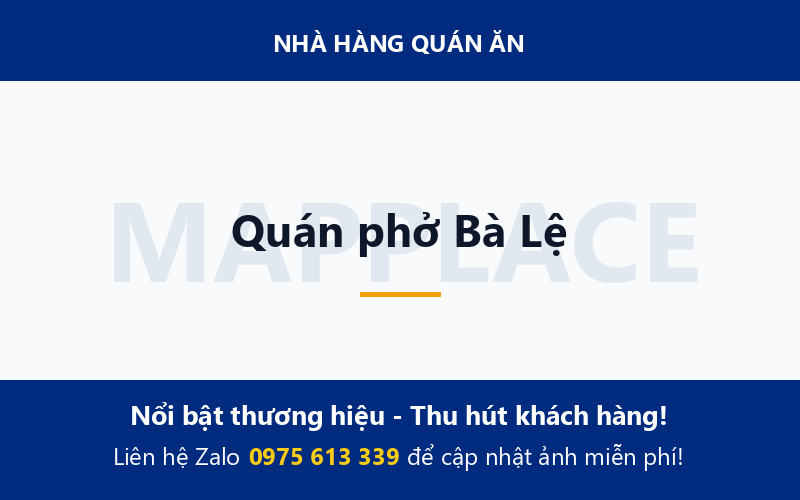 Quán phở Bà Lệ