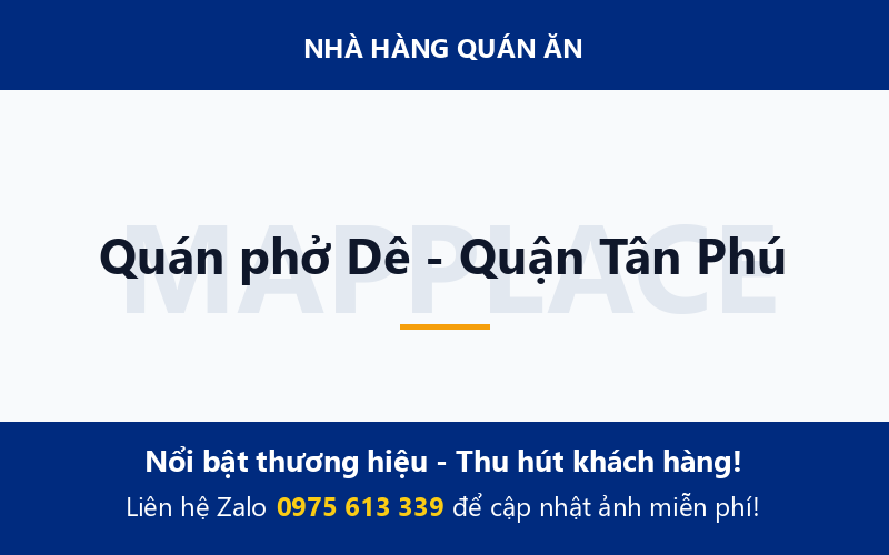 Quán phở Dê - Quận Tân Phú